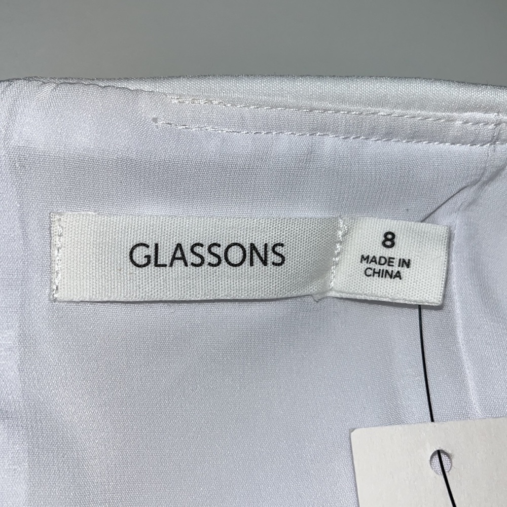 NWT: Glassons strapless, white, mini bodycon - Picture 6 of 12